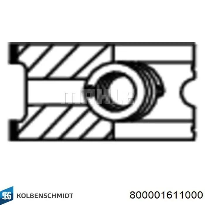 800001611000 Kolbenschmidt Кільця поршневі на 1 циліндр, STD.