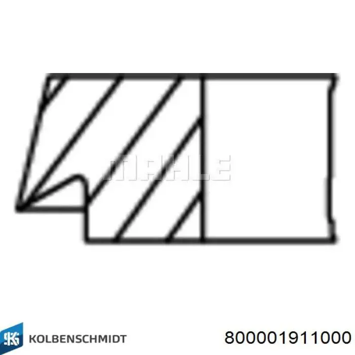 Кільця поршневі на 1 циліндр, STD. 800001911000 Kolbenschmidt