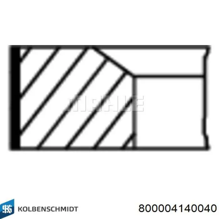 R66140040 AE Комплект поршневих кілець на двигун, 2-й ремонт (+0,50)