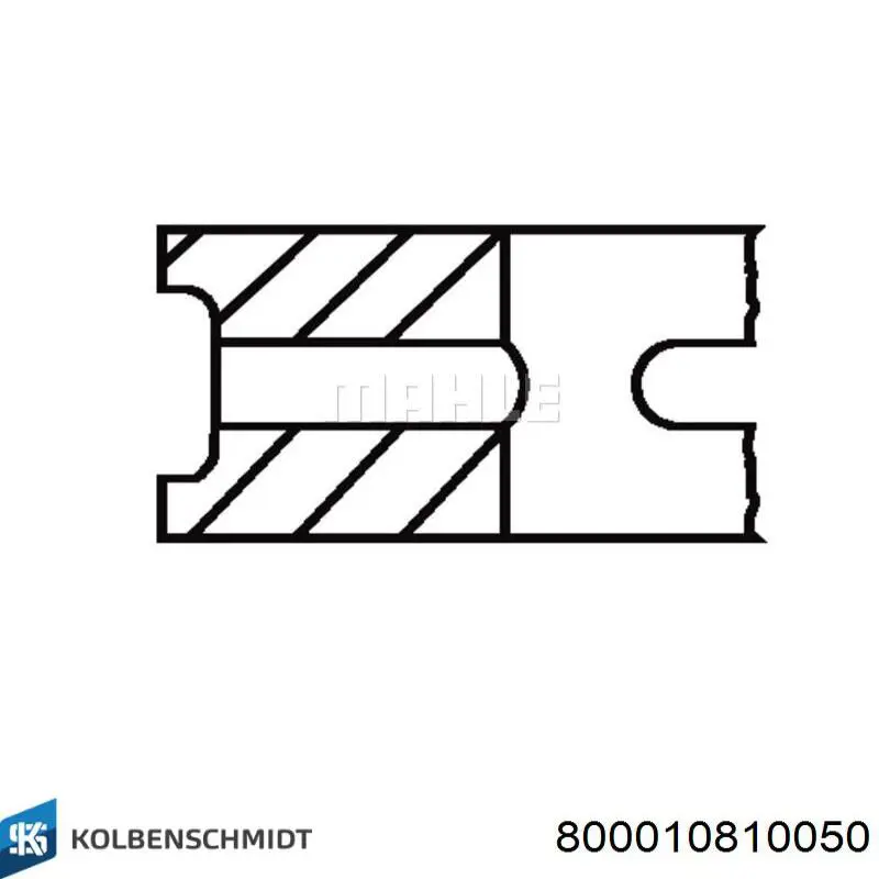 Кільця поршневі на 1 циліндр, 2-й ремонт (+0,50) Kolbenschmidt 800010810050 ціна, від 18.36 USD