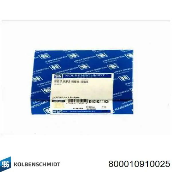Купити 800010910025 Kolbenschmidt Кільця поршневі на 1 циліндр, 1-й ремонт (+0,25)