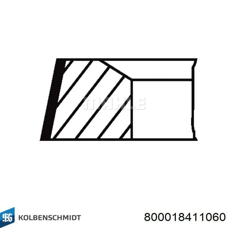 Купити 800018411060 Kolbenschmidt Кільця поршневі на 1 циліндр, 2-й ремонт (+0,65)
