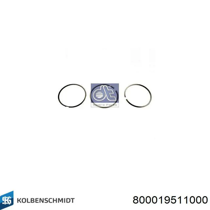 Кільця поршневі на 1 циліндр, STD. 800019511000 Kolbenschmidt