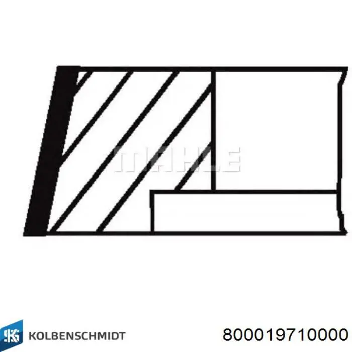 Купити 800019710000 Kolbenschmidt Кільця поршневі на 1 циліндр, STD.
