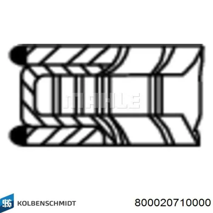 Купити 800020710000 Kolbenschmidt Кільця поршневі на 1 циліндр, STD.