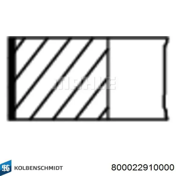 Кільця поршневі на 1 циліндр, STD. 800022910000 Kolbenschmidt