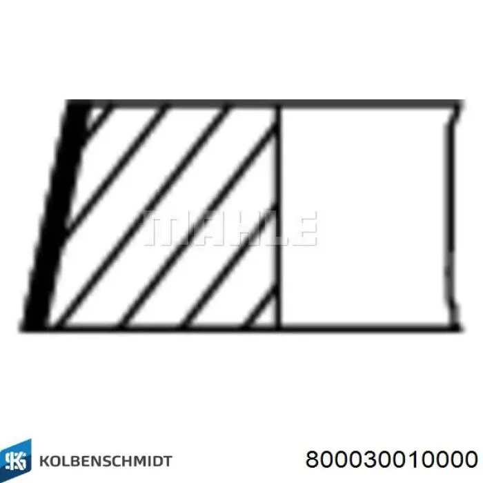 Кільця поршневі на 1 циліндр, STD. Kolbenschmidt 800030010000 ціна, від 22.49 USD