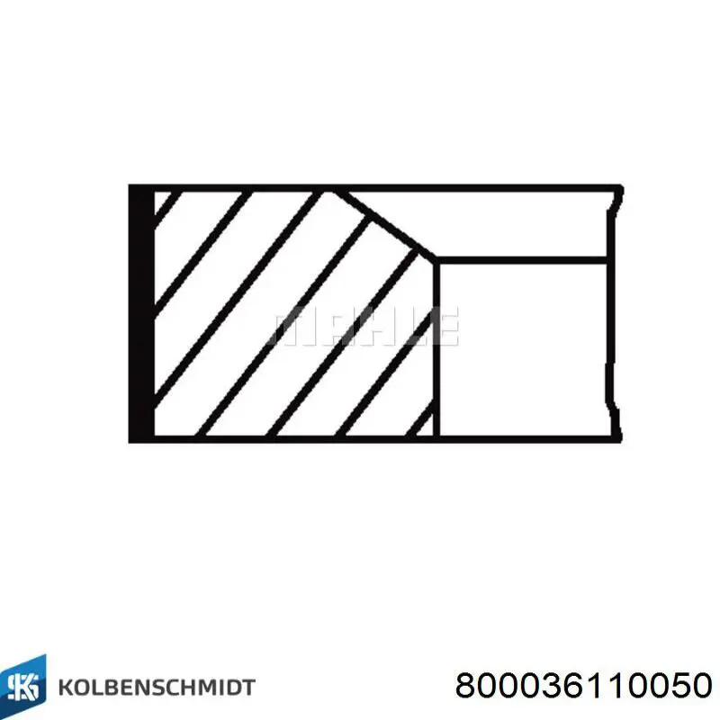 Кільця поршневі на 1 циліндр, 2-й ремонт (+0,50) HW300171 Hanswerk