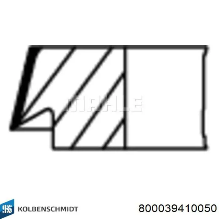 800039410050 Kolbenschmidt Кільця поршневі на 1 циліндр, 2-й ремонт (+0,50)