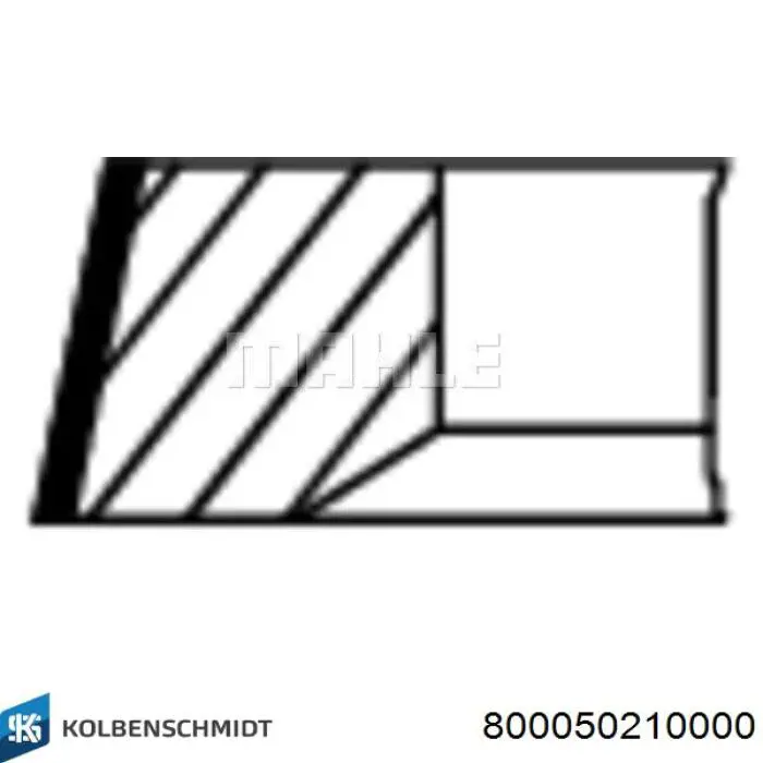 Кільця поршневі на 1 циліндр, STD. 800050210000 Kolbenschmidt