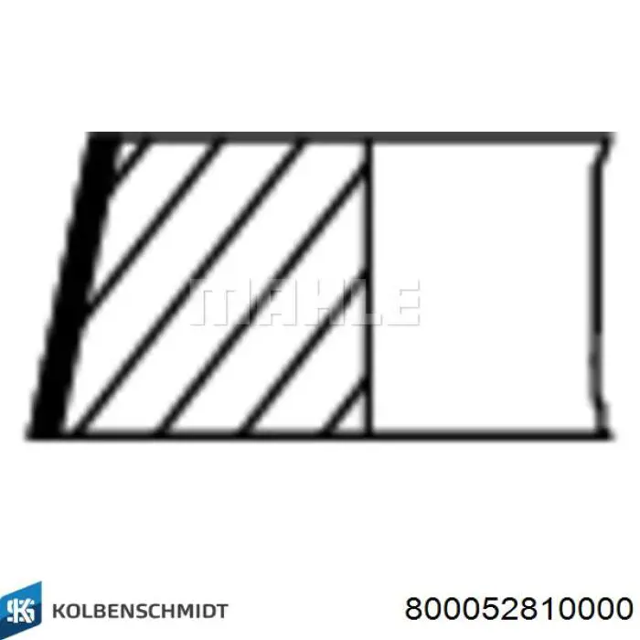 Комплект поршневих кілець на 1 циліндр, STD. Mercedes A4600300324