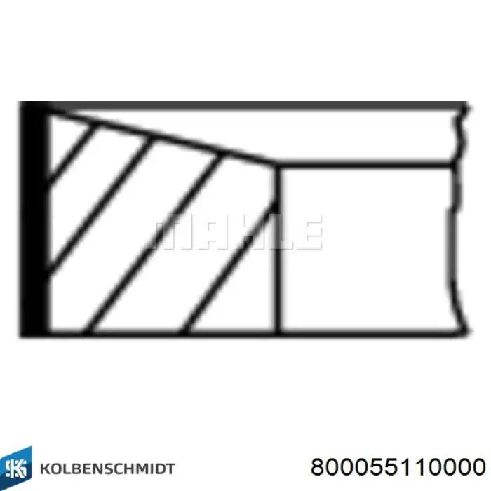 Кільця поршневі на 1 циліндр, STD. Kolbenschmidt 800055110000 ціна, від 22.11 USD