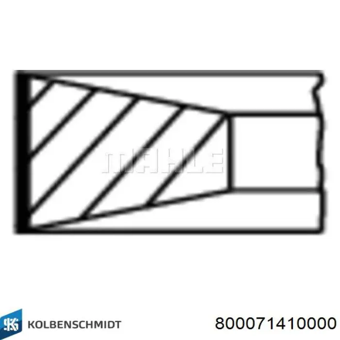 Купити 800071410000 Kolbenschmidt Кільця поршневі на 1 циліндр, STD.