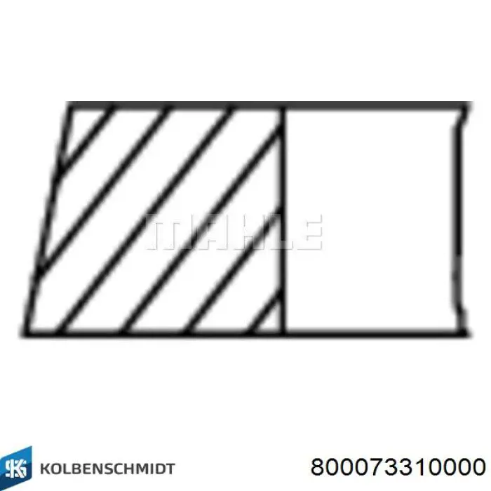 Кільця поршневі на 1 циліндр, STD. 800073310000 Kolbenschmidt