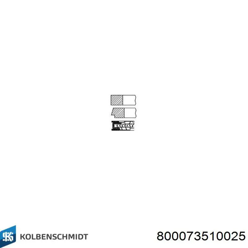 Кільця поршневі на 1 циліндр, 1-й ремонт (+0,25) Kolbenschmidt 800073510025 ціна, від 16.36 USD