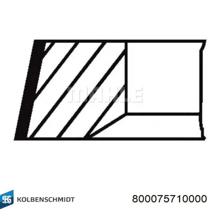 Кільця поршневі на 1 циліндр, STD. Kolbenschmidt 800075710000 ціна, від 48.55 USD