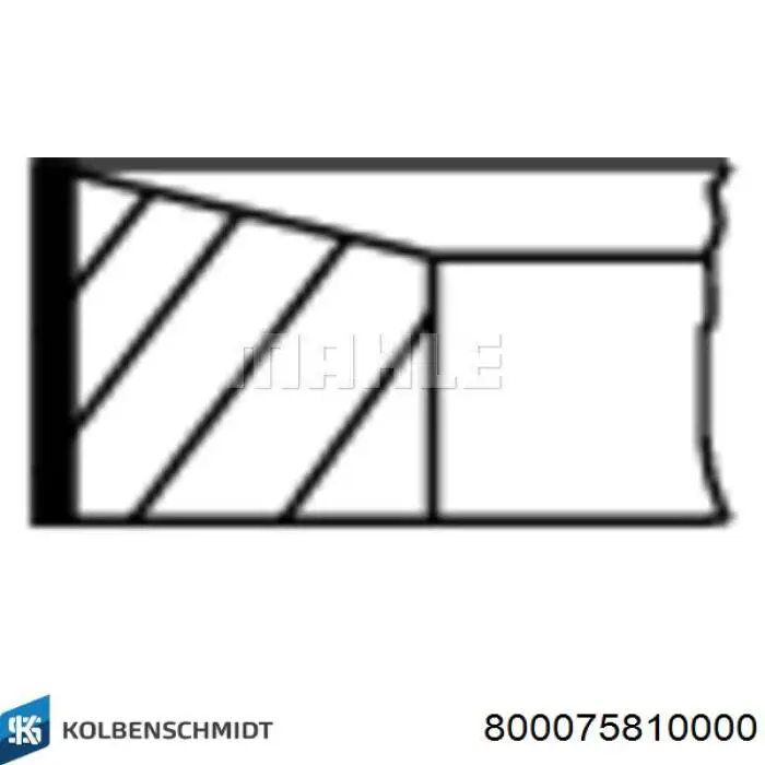 Кільця поршневі на 1 циліндр, STD. Kolbenschmidt 800075810000 ціна, від 22.46 USD