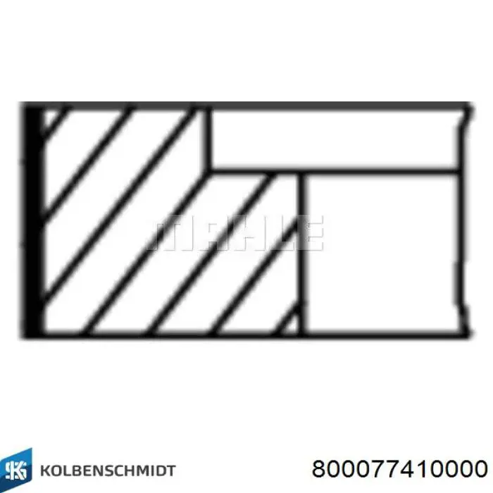 Кільця поршневі на 1 циліндр, STD. Kolbenschmidt 800077410000 ціна, від 14.53 USD