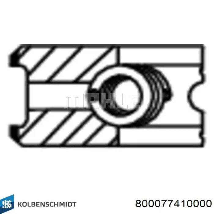 Кільця поршневі на 1 циліндр, STD. 800077410000 Kolbenschmidt