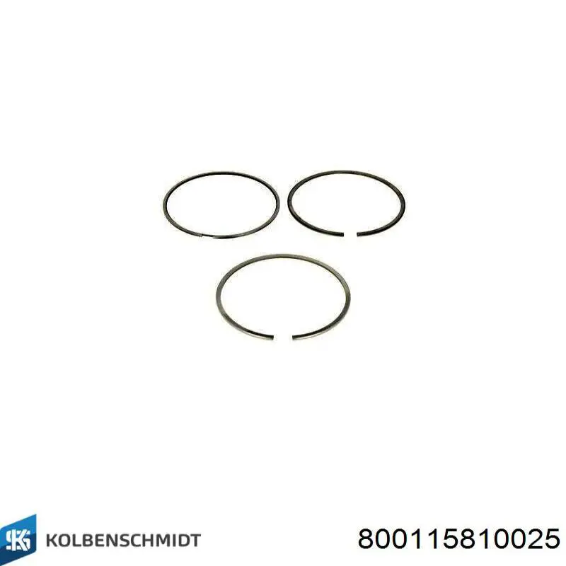 800115810025 Kolbenschmidt кільця поршневі на 1 циліндр, 1-й ремонт (+0,25)