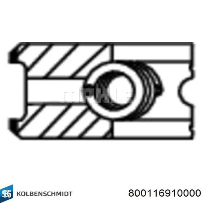 Кільця поршневі на 1 циліндр, STD. 007RS001530N0 Mahle Original