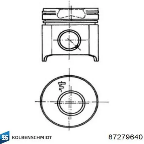 Купити 87279640 Kolbenschmidt Вкладиші колінвалу, шатунні, комплект, 4-й ремонт (+1,00)