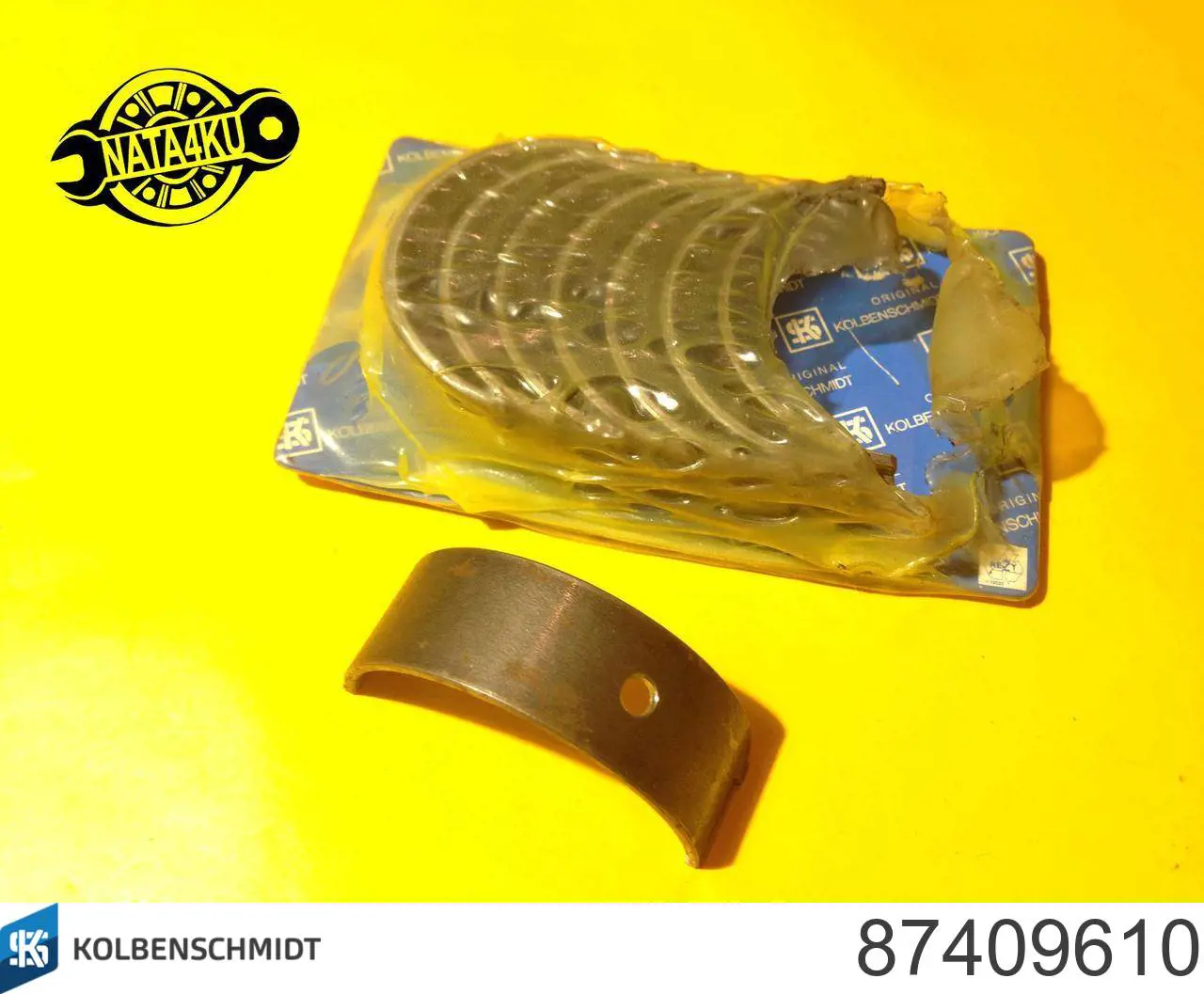 87409610 Kolbenschmidt Вкладиші коленвала, шатунні, комплект, 1-й ремонт (+0,25)