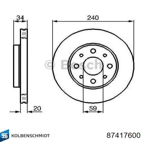 Шатунні вклалиші колінвала STD Kolbenschmidt 87417600 ціна, від 46.03 USD