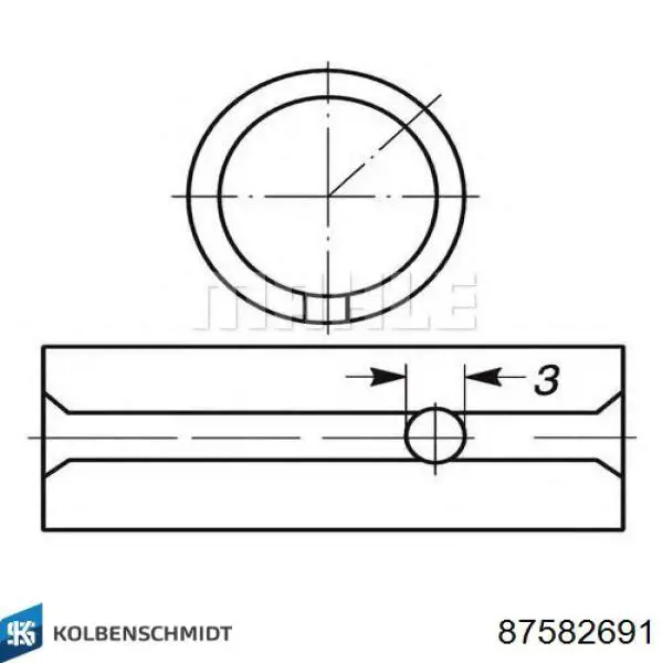 Втулка шатуна клонували Kolbenschmidt 87582691 ціна, від 9.10 USD