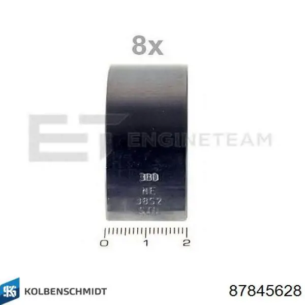 Купити 87845628 Kolbenschmidt Вкладиші колінвала, шатунні, комплект, 2-й ремонт (+0,50)