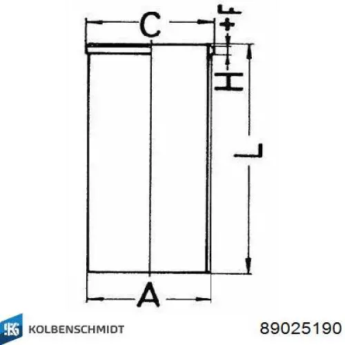89025190 Kolbenschmidt Гільза циліндра