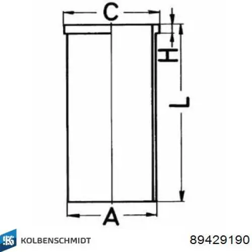 Купити 89429190 Kolbenschmidt Гільза поршнева