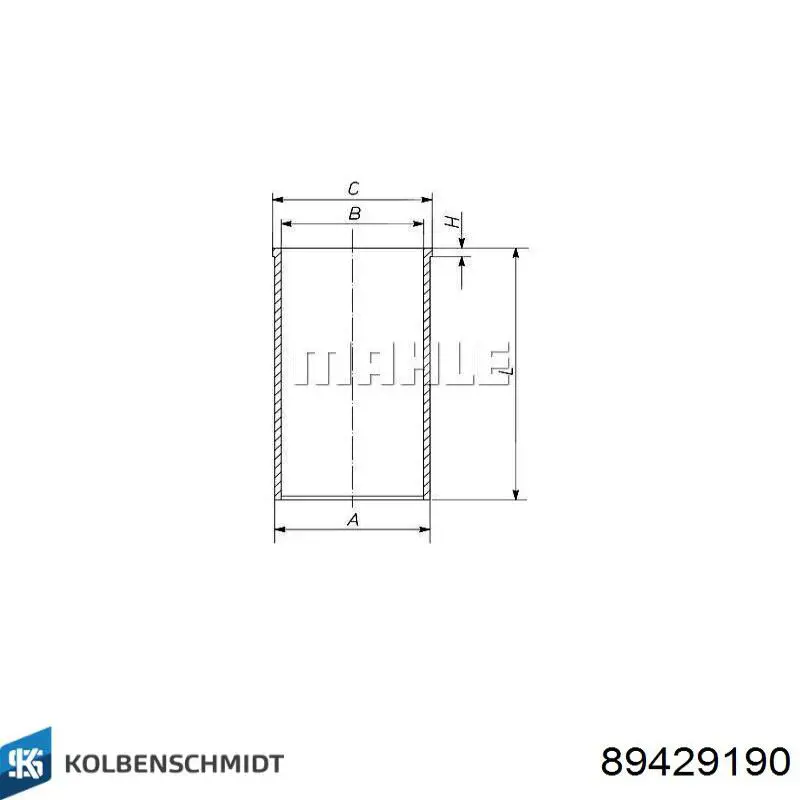 Гільза поршнева Mahle Original 002WV04 ціна, від 24.96 USD