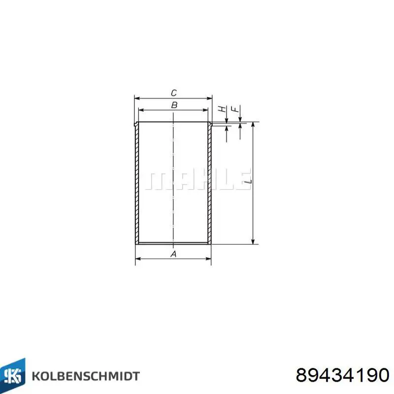 Гільза поршнева Kolbenschmidt 89434190 ціна, від 23.35 USD