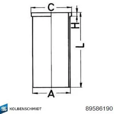 89586190 Kolbenschmidt Гільза циліндра