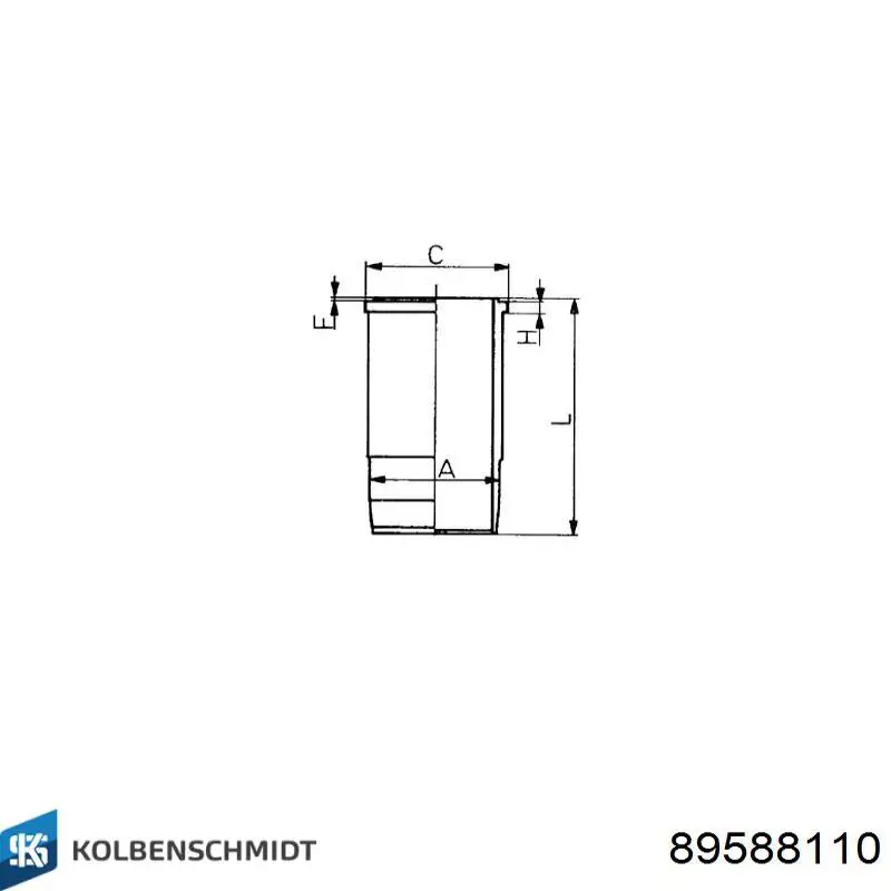 Купити 89588110 Kolbenschmidt Гільза поршнева