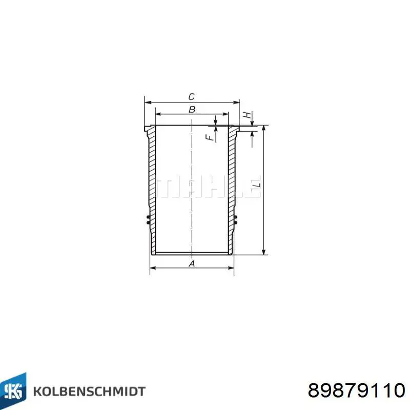 89879110 Kolbenschmidt Гільза циліндра