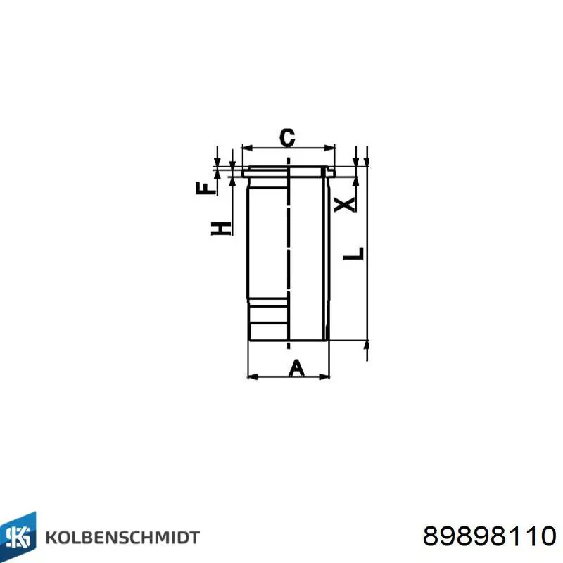 Купити 89898110 Kolbenschmidt Гільза поршнева
