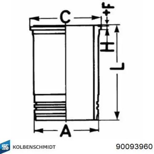90093960 Kolbenschmidt Комплект поршень + гільза