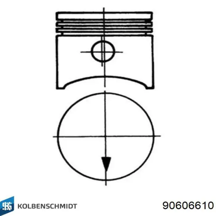 Поршня, 2-й ремонт (+0,50) Kolbenschmidt 90606610 ціна, від 54.83 USD