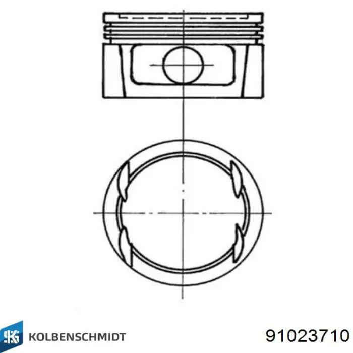 Купити 0117701 Mahle Original Поршень в комплекті на 1 циліндр, 2-й ремонт (+0,50)