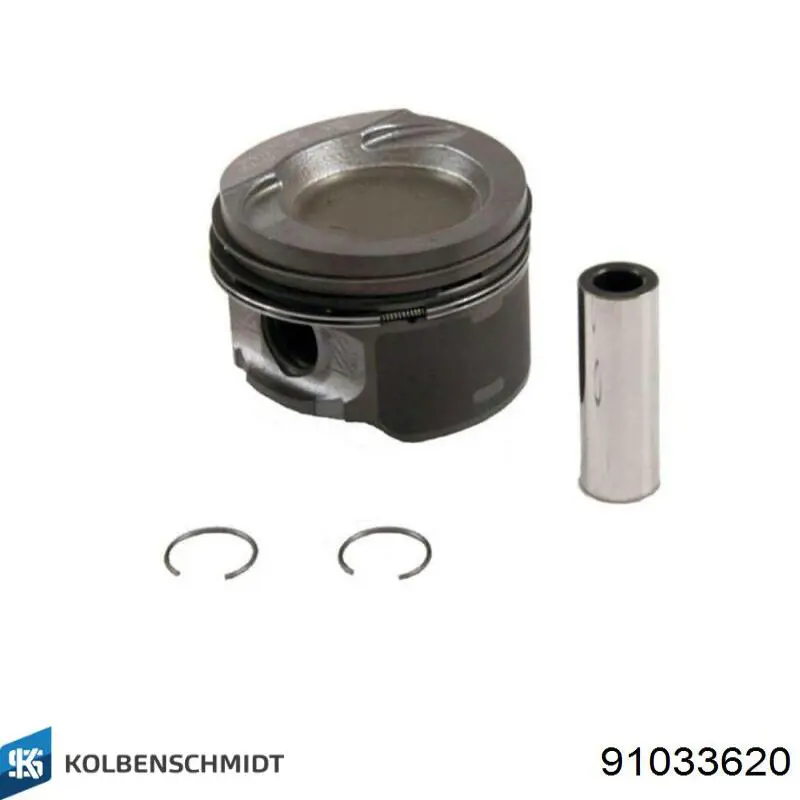 Купити 91033620 Kolbenschmidt Поршень в комплекті на 1 циліндр, 4-й ремонт (+1,00)