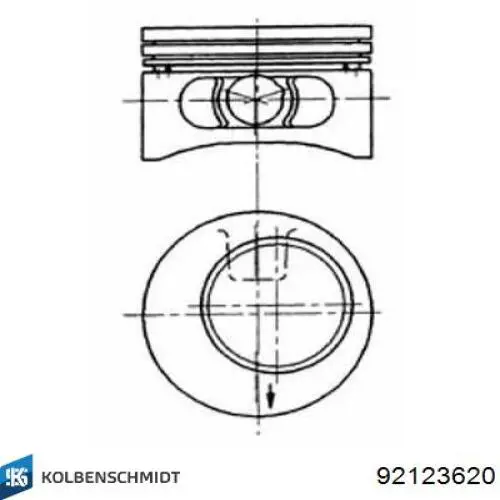Поршень в комплекті на 1 циліндр, 4-й ремонт (+1,00) 1026630011 Chrysler