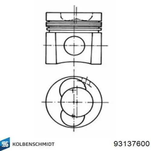 Поршень в комплекті на 1 циліндр, STD Kolbenschmidt 93137600 ціна, від 140.84 USD