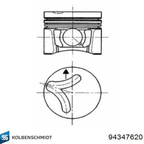 Поршня, 2-й ремонт (+0,50) Kolbenschmidt 94347620 ціна, від 154.48 USD