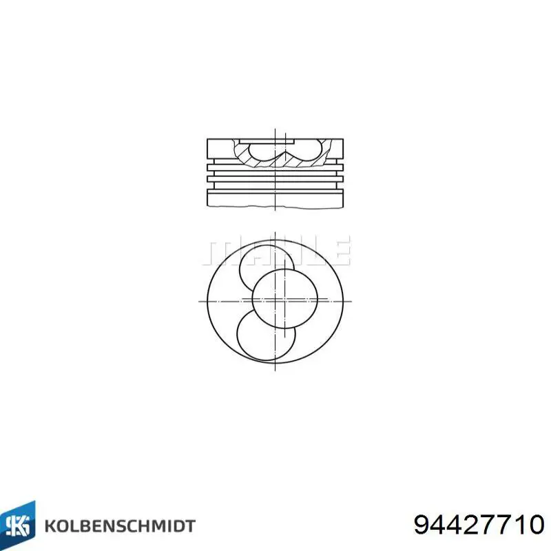Поршня, 1-й ремонт (+0,25) Kolbenschmidt 94427710 ціна, від 107.43 USD