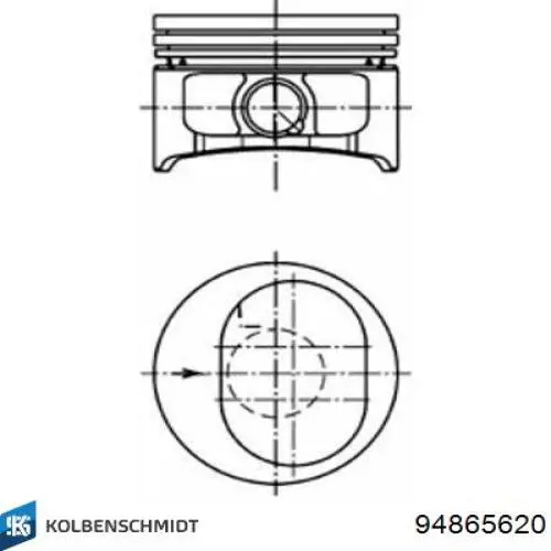 Поршня, 2-й ремонт (+0,50) Kolbenschmidt 94865620 ціна, від 104.96 USD