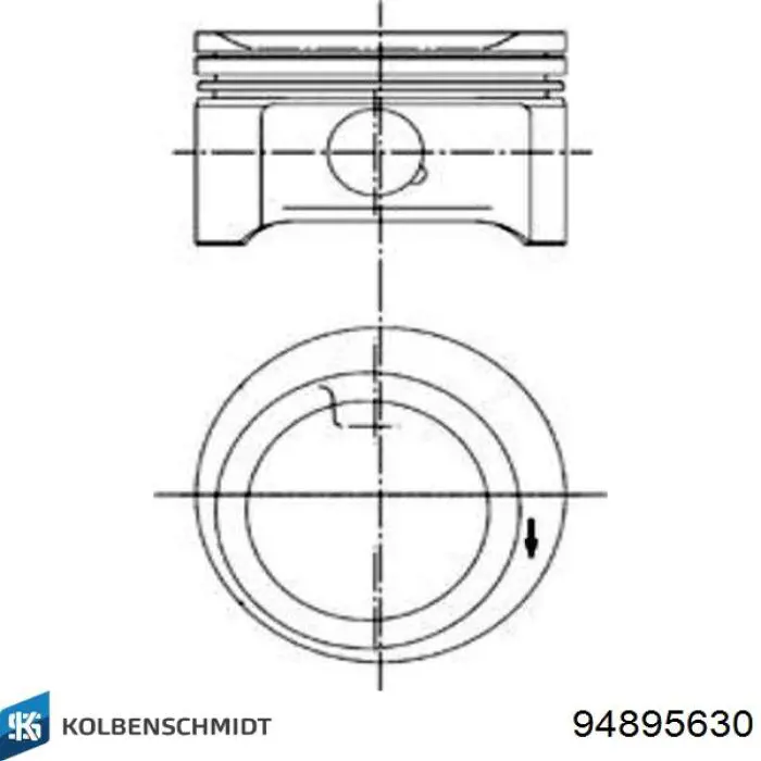 Поршня, 2-й ремонт (+0,50) Kolbenschmidt 94895630 ціна, від 110.50 USD