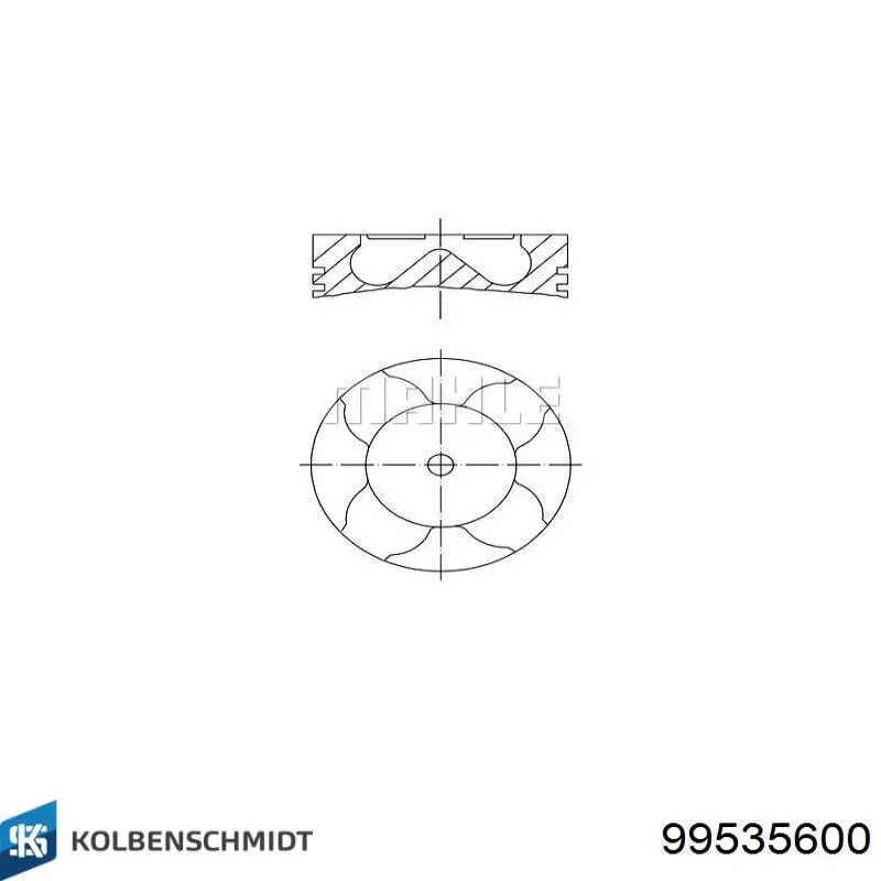 Поршень в зборі Kolbenschmidt 99535600 ціна, від 22.93 USD