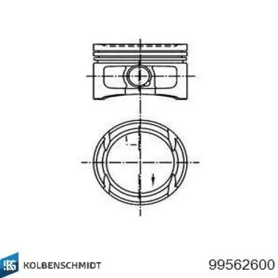 Купити 99562600 Kolbenschmidt Поршень в комплекті на 1 циліндр, STD